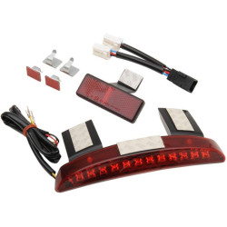 PartzBiz HD DS20101160 - Drag Specialties LED Running / Brake Light Assembly Red Lens Harley 14-15 XL | 2010-1160