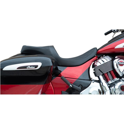 PartzBiz HD: 4417195-Drag Specialties Low Profile 2-Up Seat Black Diamond Stitch Indian Touring 14-20