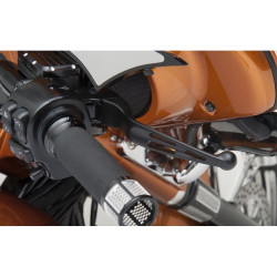 PartzBiz HD DS06100793 - Drag Black Slotted Wide Hand Levers Brake Clutch Harley 14-16 Touring Hydraulic | 0610-0793