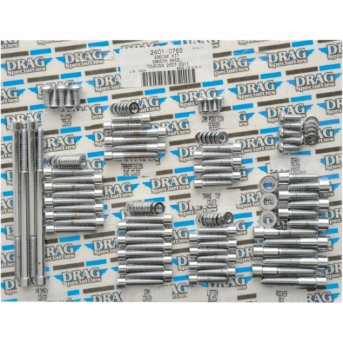 PartzBiz HD: 4417171-Drag Specialties MK700S Chrome Smooth Socket-Head Bolt Set 07-16 Harley Touring PartzBiz HD: 4417171-Drag Specialties MK700S Chrome Smooth Socket-Head Bolt Set 07-16 Harley Touring