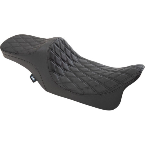 PartzBiz HD: 4417157-Drag Specialties Predator III 2-Up Seat Black Double Diamond Harley Touring 97-07 PartzBiz HD: 4417157-Drag Specialties Predator III 2-Up Seat Black Double Diamond Harley Touring 97-07