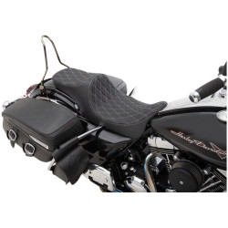 PartzBiz HD DS08011305 - Drag Specialties Predator III 2-Up Seat Silver Double Diamond Harley Touring 08-23 PartzBiz HD DS08011305 - Drag Specialties Predator III 2-Up Seat Silver Double Diamond Harley Touring 08-23