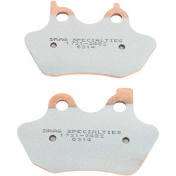 PartzBiz HD DS17212482 - ผ้าเบรคหน้าหลัง Drag Specialties Premium Sintered Harley 05-07 Big Twin | พ.ศ. 1721-2482