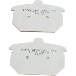 PartzBiz HD DS17212470 - ผ้าเบรคหลัง Drag Specialties Premium Sintered Harley FXR FXST FLST 44209-82 | พ.ศ. 1721-2470
