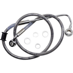 PartzBiz HD DS17415776 - Drag Specialties Stainless 30-3/4" Brake Line Kit Harley Softail FLST FXSB 15-17 best new replacement 