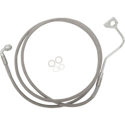 PartzBiz HD DS17414500 - Drag Stainless Clear Coated Extended Length Front Brake Line +6" Overall 70ÔøΩ" | 1741-4500