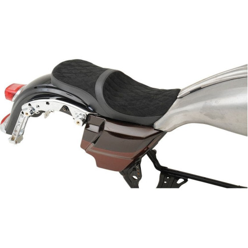 PartzBiz HD: 4416968-Drag Suede Diamond Low Profile Tour Seat Arlen Ness Winged Gas Tank 08-23 FLH/T | 0801-1078 PartzBiz HD: 4416968-Drag Suede Diamond Low Profile Tour Seat Arlen Ness Winged Gas Tank 08-23 FLH/T | 0801-1078