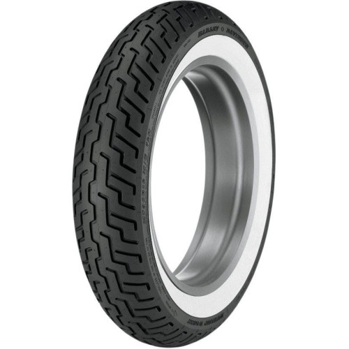 PartzBiz HD: 4416880-Dunlop D402 Series MT90B16 Wide White Wall Front Motorcycle Tire | 302291