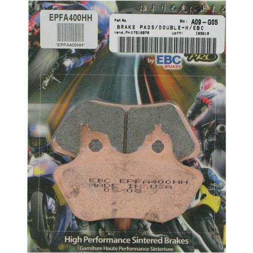 PartzBiz HD: 4416512-ผ้าเบรกหน้าและหลัง EBC Extreme Performance Sintered Harley Big Twin 00-07 | EPFA400HH