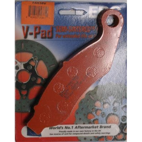 PartzBiz HD: 4416504-EBC FA638V Semi Sintered V Pads Front Brake Pads Harley 14-17 H-D Trike & FLRT | FA638V PartzBiz HD: 4416504-EBC FA638V Semi Sintered V Pads Front Brake Pads Harley 14-17 H-D Trike & FLRT | FA638V