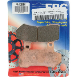 PartzBiz HD WP15-409H - ผ้าเบรคหน้าหรือหลัง EBC Double H Sintered Metal Harley Touring 08-17 V-Rod | FA409HH