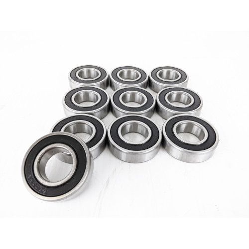 PartzBiz HD: 4416463-EPC 25mm Steel Wheel Bearing Front or Rear 6205RS Sealed Ball Bearings (10 Pack)