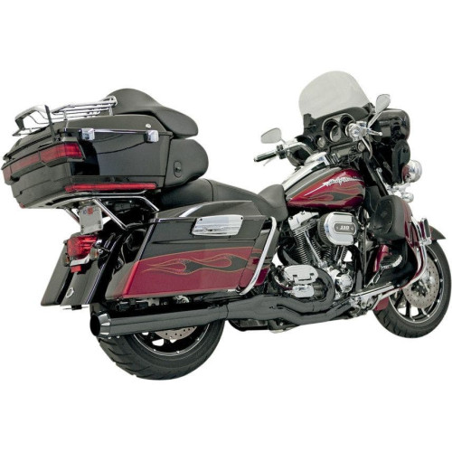PartzBiz HD: 4416417-Bassani Black B4 2-1 Stepped Header Exhaust System Straight 95-16 Harley FLH/T | FLH-757B