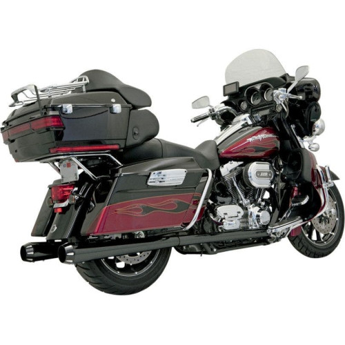 PartzBiz HD: 4416387-Bassani Black +P Bagger Stepped True Duals Power Curve Headers 4" Mufflers Blk | 1F46RB PartzBiz HD: 4416387-Bassani Black +P Bagger Stepped True Duals Power Curve Headers 4" Mufflers Blk | 1F46RB