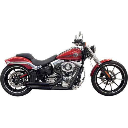 PartzBiz HD: 4416388-Bassani Black Pro Street ท่อไอเสีย Harley Softail Breakout Rocker | 1S33DB