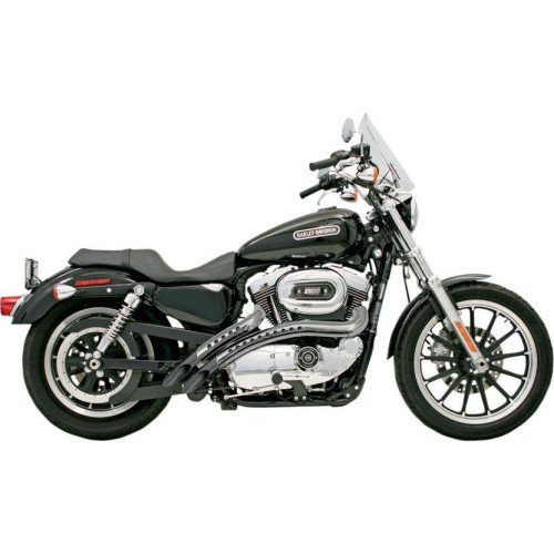 PartzBiz HD: 4416365-ท่อ Bassani Black Radial Sweeper 2:2 พร้อม Chrome Shields Harley Sportster 86-03 | XLF12 PartzBiz HD: 4416365-ท่อ Bassani Black Radial Sweeper 2:2 พร้อม Chrome Shields Harley Sportster 86-03 | XLF12