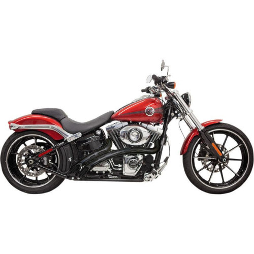 PartzBiz HD: 4416375-Bassani Black Radial Sweeper 2:2 Exhaust พร้อม Slotted Shields Harley Softail Dyna | 1SD2FBB PartzBiz HD: 4416375-Bassani Black Radial Sweeper 2:2 Exhaust พร้อม Slotted Shields Harley Softail Dyna | 1SD2FBB