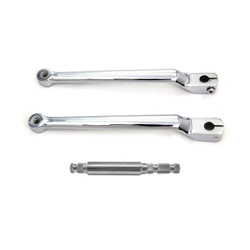 PartzBiz HD: 4416380-Extended 9-3/4" Chrome Heel Toe Splined Shift Lever Set w/ Shaft 86-18 Harley PartzBiz HD: 4416380-Extended 9-3/4" Chrome Heel Toe Splined Shift Lever Set w/ Shaft 86-18 Harley