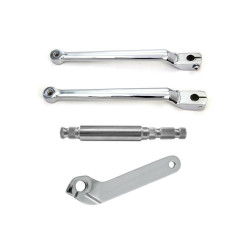 PartzBiz HD EPC-HEEL-TOE-SHAFT-INNER-CH - ขยาย 9-3/4” Chrome Heel Toe Splined Shift Lever Set พร้อมเพลาและฝาครอบด้านใน 86-18 PartzBiz HD EPC-HEEL-TOE-SHAFT-INNER-CH - ขยาย 9-3/4” Chrome Heel Toe Splined Shift Lever Set พร้อมเพลาและฝาครอบด้านใน 86-18