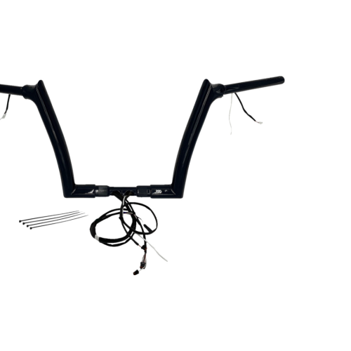 PartzBiz HD: 4416259-FBI Black 12" Pointed Top Plug n Play EZ 1-1/2" Handlebar Kit Harley 21-23 FLTRX/S FLTRU | 812912-B PartzBiz HD: 4416259-FBI Black 12" Pointed Top Plug n Play EZ 1-1/2" Handlebar Kit Harley 21-23 FLTRX/S FLTRU | 812912-B