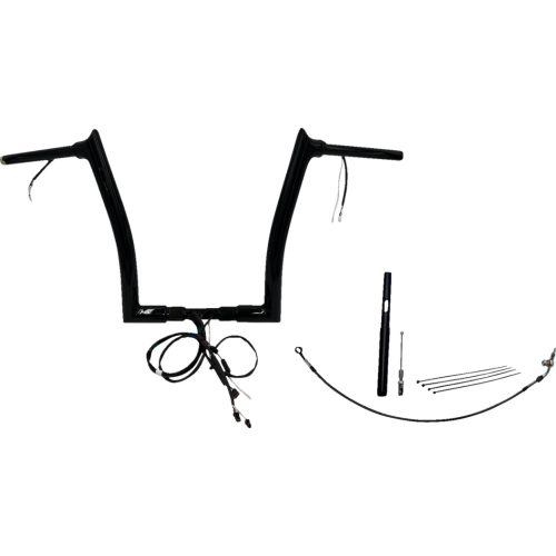 PartzBiz HD: 4416246-FBI Black 14" Pointed Top Plug n Play EZ 1-1/2" Handlebar Kit Harley 21-23 FLTRX/S FLTRU | 812914-B PartzBiz HD: 4416246-FBI Black 14" Pointed Top Plug n Play EZ 1-1/2" Handlebar Kit Harley 21-23 FLTRX/S FLTRU | 812914-B
