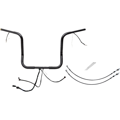 PartzBiz HD: 4416257-FBI Black 14" Round Top Plug n Play EZ 1-1/4" Handlebar Kit Harley 16-20 FLH/T | 902514-B PartzBiz HD: 4416257-FBI Black 14" Round Top Plug n Play EZ 1-1/4" Handlebar Kit Harley 16-20 FLH/T | 902514-B