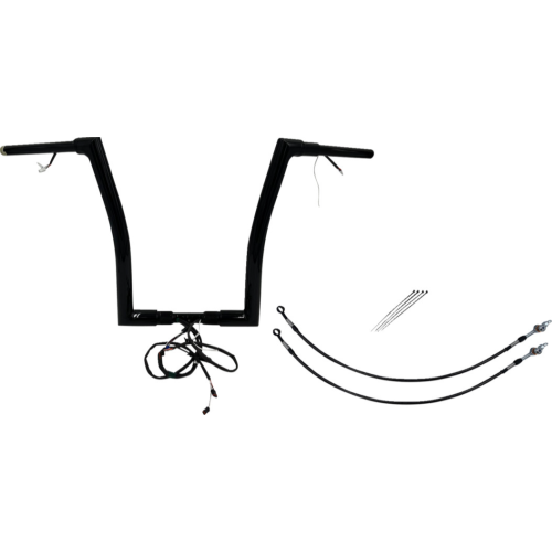 PartzBiz HD: 4416220-FBI Black 16" Flat Top Plug n Play EZ 1-1/2" Handlebar Kit Harley 16-20 FLTRX/S | 602316-B