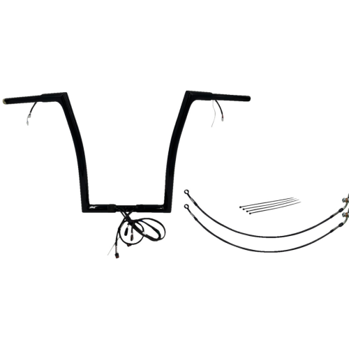 PartzBiz HD: 4416226-FBI Black 16" Flat Top Plug n Play EZ 1-1/4" Handlebar Kit Harley 16-20 FLTRX/S | 702916-B PartzBiz HD: 4416226-FBI Black 16" Flat Top Plug n Play EZ 1-1/4" Handlebar Kit Harley 16-20 FLTRX/S | 702916-B