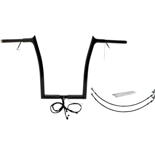 PartzBiz HD: 4416236-FBI Black 16" Pointed Top Plug n Play EZ 1-1/4" Handlebar Kit Harley 15 FLTRX/S | 901916-B PartzBiz HD: 4416236-FBI Black 16" Pointed Top Plug n Play EZ 1-1/4" Handlebar Kit Harley 15 FLTRX/S | 901916-B