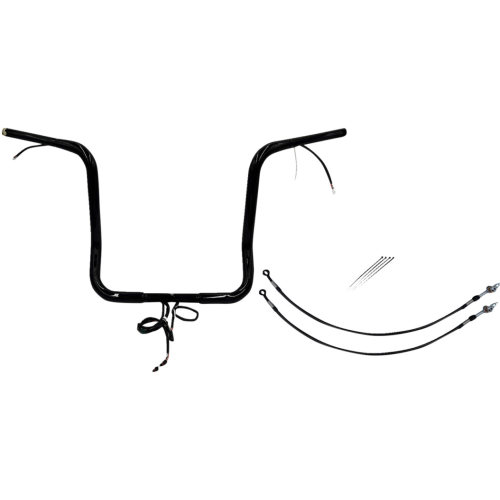 PartzBiz HD: 4416203-FBI Black 16" Round Top Plug n Play EZ 1-1/4" Handlebar Kit Harley 16-20 FLH/T | 902516-B PartzBiz HD: 4416203-FBI Black 16" Round Top Plug n Play EZ 1-1/4" Handlebar Kit Harley 16-20 FLH/T | 902516-B
