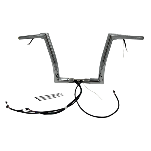 PartzBiz HD: 4416210-FBI Chrome 12" Flat Top Plug n Play EZ 1-1/2" Handlebar Kit Harley 21-23 FLTRX/S; FLTRU | 612912 PartzBiz HD: 4416210-FBI Chrome 12" Flat Top Plug n Play EZ 1-1/2" Handlebar Kit Harley 21-23 FLTRX/S; FLTRU | 612912