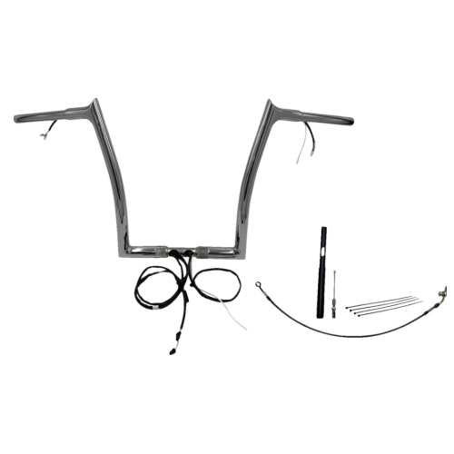 PartzBiz HD: 4416172-FBI Chrome 14" Pointed Top Plug n Play EZ 1-1/4" Handlebar Kit Harley 21-23 FLTRX/S | 912914 PartzBiz HD: 4416172-FBI Chrome 14" Pointed Top Plug n Play EZ 1-1/4" Handlebar Kit Harley 21-23 FLTRX/S | 912914