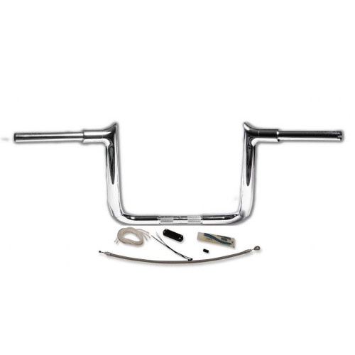 PartzBiz HD: 4416069-FBI Fat Baggers 1-1/2 โครเมียม 12” EZ ติดตั้งสายแฮนด์ปลายแหลม PKG FLH 08-13 | 809112