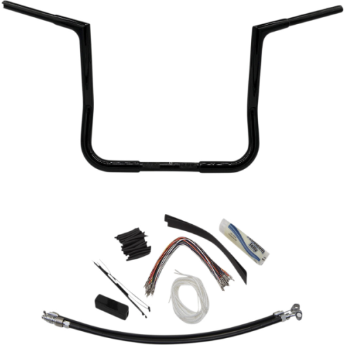 PartzBiz HD: 4416051-FBI Fat Baggers 1-1/4 สีดำ 14 EZ ติดตั้งแบนด้านบน Handlebar Harley Batwing 98-13 PartzBiz HD: 4416051-FBI Fat Baggers 1-1/4 สีดำ 14 EZ ติดตั้งแบนด้านบน Handlebar Harley Batwing 98-13
