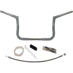 PartzBiz HD FBI-709110 - FBI Fat Baggers 1-1/4 Chrome 10 EZ ติดตั้งแบนด้านบน Handlebar Harley Batwing 98-13 PartzBiz HD FBI-709110 - FBI Fat Baggers 1-1/4 Chrome 10 EZ ติดตั้งแบนด้านบน Handlebar Harley Batwing 98-13