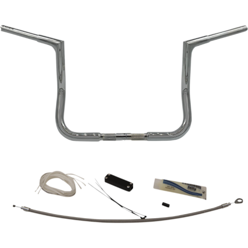 PartzBiz HD: 4416056-FBI Fat Baggers 1-1/4 Chrome 12 EZ ติดตั้งแบนด้านบน Handlebar Harley Batwing 98-13 PartzBiz HD: 4416056-FBI Fat Baggers 1-1/4 Chrome 12 EZ ติดตั้งแบนด้านบน Handlebar Harley Batwing 98-13