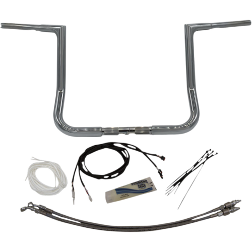 PartzBiz HD: 4416059-FBI Fat Baggers 1-1/4 Chrome 14 EZ ติดตั้งแบนด้านบนHandlebar Harley Touring 14-20 PartzBiz HD: 4416059-FBI Fat Baggers 1-1/4 Chrome 14 EZ ติดตั้งแบนด้านบนHandlebar Harley Touring 14-20