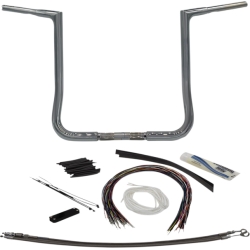 PartzBiz HD FBI-709116 - FBI Fat Baggers 1-1/4 Chrome 16 EZ ติดตั้งแบนด้านบน Handlebar Harley Batwing 98-13 PartzBiz HD FBI-709116 - FBI Fat Baggers 1-1/4 Chrome 16 EZ ติดตั้งแบนด้านบน Handlebar Harley Batwing 98-13