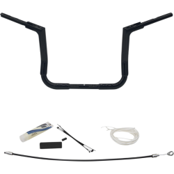 PartzBiz HD FBI-609112-B - FBI Fat Baggers สีดำ 1-1/2 EZ ติดตั้งแฮนด์แบบแบน 12” Harley FLH 08-13 PartzBiz HD FBI-609112-B - FBI Fat Baggers สีดำ 1-1/2 EZ ติดตั้งแฮนด์แบบแบน 12” Harley FLH 08-13