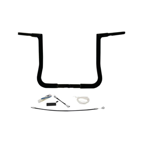 PartzBiz HD: 4416035-FBI Fat Baggers Black 1-1/4" EZ Install Flat Top 12" Handlebar Harley FLH 08-13 PartzBiz HD: 4416035-FBI Fat Baggers Black 1-1/4" EZ Install Flat Top 12" Handlebar Harley FLH 08-13
