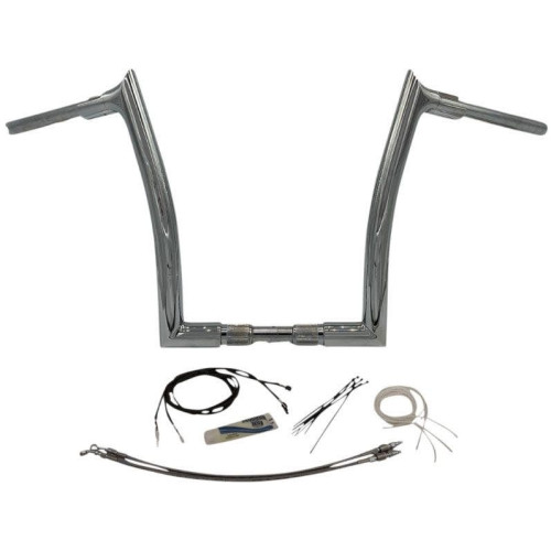 PartzBiz HD: 4415970-FBI Fat Baggers Chrome 1-1/2" EZ Install Pointed Top 14" Handlebar Kit Harley 18+ PartzBiz HD: 4415970-FBI Fat Baggers Chrome 1-1/2" EZ Install Pointed Top 14" Handlebar Kit Harley 18+