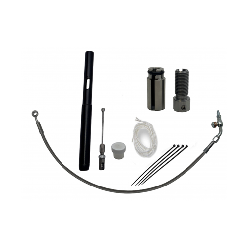 PartzBiz HD: 4415937-FBI Fat Baggers Chrome Braided +4” EZ Cable Extension + ตัวปรับ Harley FLTR 21+ PartzBiz HD: 4415937-FBI Fat Baggers Chrome Braided +4” EZ Cable Extension + ตัวปรับ Harley FLTR 21+