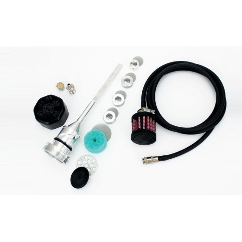 PartzBiz HD: 4415823-Feuling 3086 Black Aluminum Vented Oil Dipstick Harley M8 Softail 18-Up fat boy heritage davidson Milwaukee Eight Engine Upgrade Performance Replacement Dip Stick Kit 0710-0262 07100262