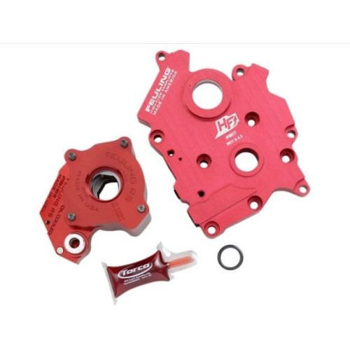 PartzBiz HD: 4415777-Feuling 7197 Red Race Series Hi-Flow Oil Pump & Cam plate Kit 17-19 Harley Davidson Milwaukee Eight M8 M-Eight Performance Upgrade Replacement Engine Motor Horsepower Package