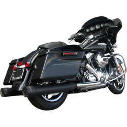 PartzBiz HD DS18010873 - Firebrand Black 4" Grand Prix Slip On Mufflers Exhaust for Harley FLH/T 95-16 | 10-1008 PartzBiz HD DS18010873 - Firebrand Black 4" Grand Prix Slip On Mufflers Exhaust for Harley FLH/T 95-16 | 10-1008