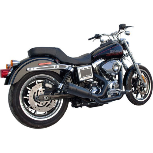 PartzBiz HD: 4415666-Firebrand Black Ceramic FIFTYTWO 52 2-1 2-into 1 Full Exhaust Harley Dyna 06-17 | 13-1010