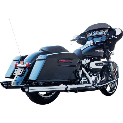 PartzBiz HD: 4415617-Firebrand Chrome w/ Black Tips Baritone 4" Slip On Exhaust Mufflers Harley 2017 | 10-1021 PartzBiz HD: 4415617-Firebrand Chrome w/ Black Tips Baritone 4" Slip On Exhaust Mufflers Harley 2017 | 10-1021