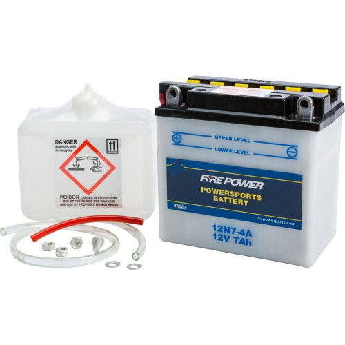 PartzBiz HD: 4415620-Firepower Yuasa Battery w/ Acid 12N7-4A 12V YUAM2274A Rep OE 63731-99 66006-69