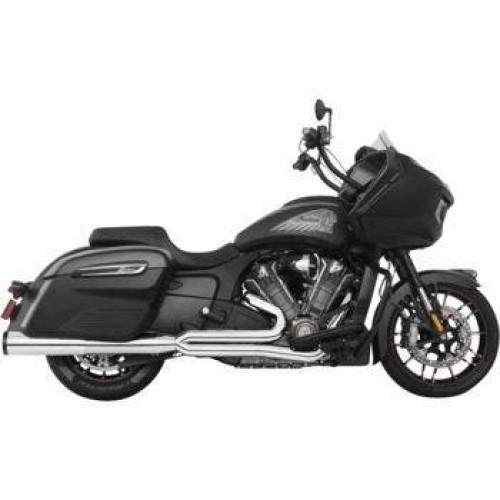 PartzBiz HD: 4415544-Freedom IN00264 Performance 4" Exhaust Union 2-1 Chrome/Black Indian Challenger '20