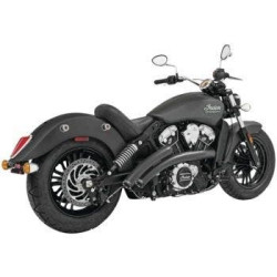 PartzBiz HD TR473000 - Freedom Performance Black Exhaust Radial Radius Crossover พร้อม Star Tips Indian